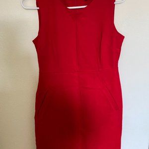 Lands End Festive Red Dress Size 6P